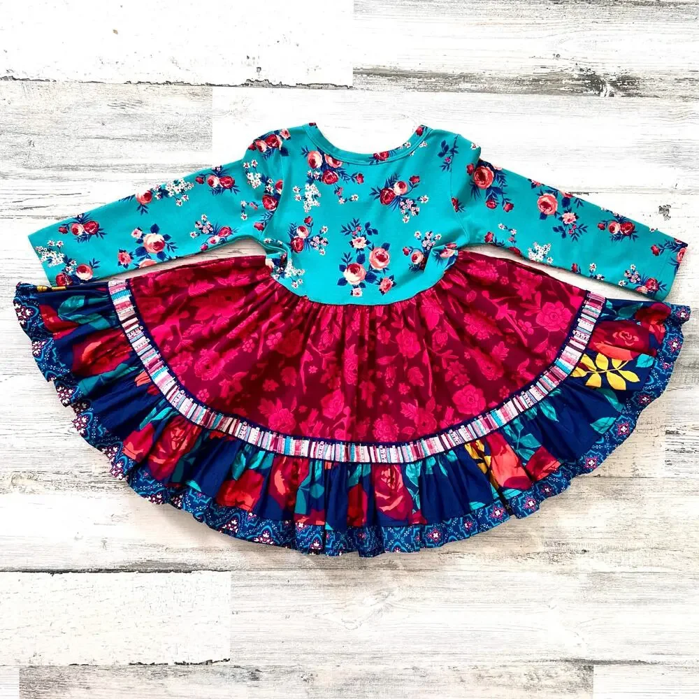 Wildflowers Dancing Dreams Ballet Dress Girls 18M Floral Long Sleeve Twirl New
